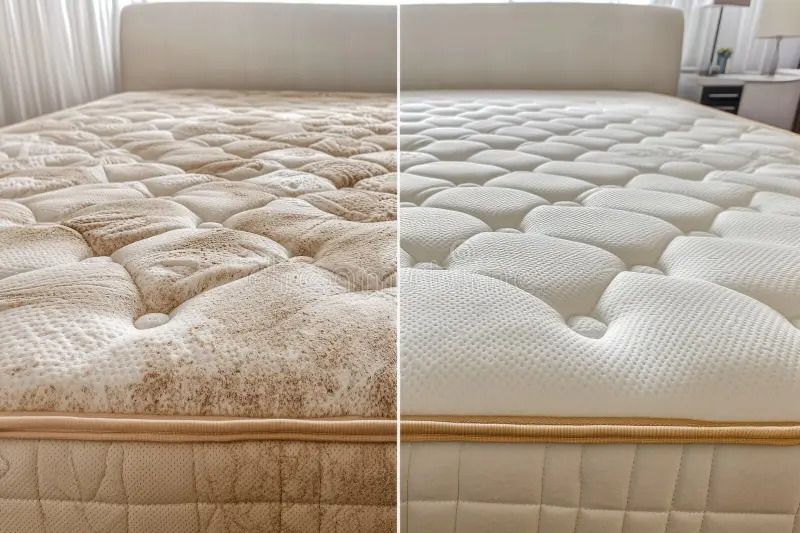 Mattress Cleaning Before After